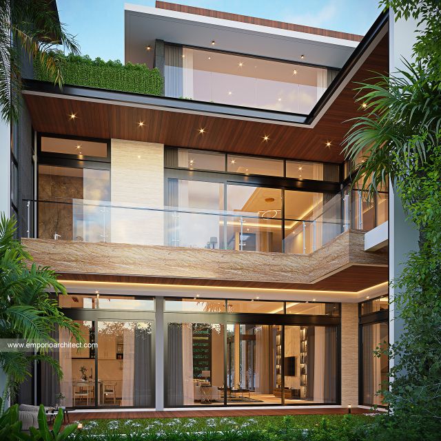 Gambar 3 Desain Rumah Modern 4 Lantai Ibu FLA di  Jakarta