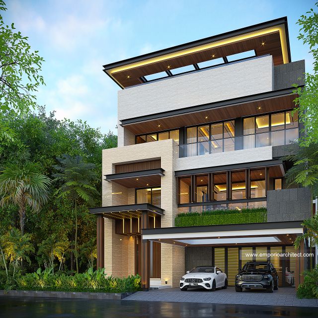 #4floorshousedesign - Mrs. JSC 1887 Modern House 4 Floors Design - BSD, Tangerang Selatan - Code 40999