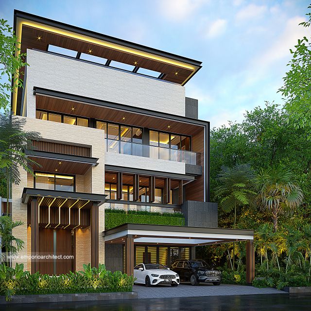 Gambar 2 Desain Rumah Modern 4 Lantai Ibu JSC 1887 di  BSD, Tangerang Selatan