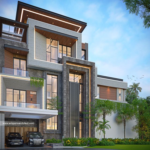 Gambar 2 Desain Rumah Modern 4 Lantai Bapak FRD di  Kemayoran, Jakarta Pusat