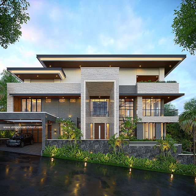 Gambar 1 Desain Rumah Modern 4 Lantai Bapak ADM 1792 di  Bandung