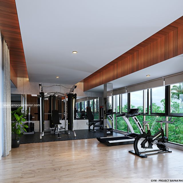 Desain Ruang Gym Rumah Modern 4 Lantai Bapak RKI di Denpasar, Bali