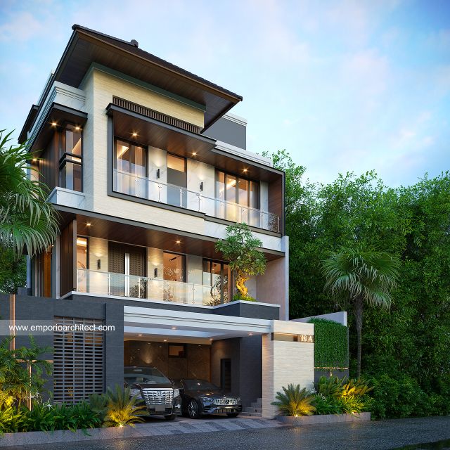 Gambar 2 Desain Rumah Modern 4 Lantai Bapak MHA 1885 di  Bintaro, Jakarta Selatan