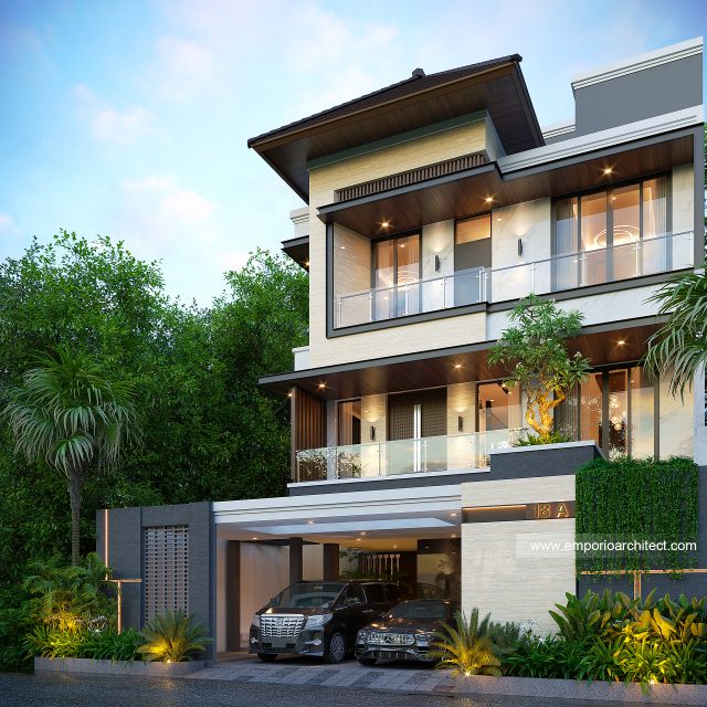 Gambar 3 Desain Rumah Modern 4 Lantai Bapak MHA 1885 di  Bintaro, Jakarta Selatan