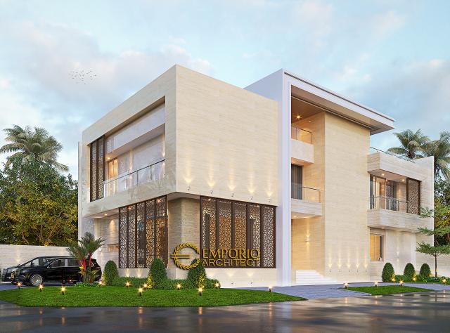 Gambar 2 Desain Rumah Modern Kontemporer 4 Lantai Bapak Hendro di  Tangerang