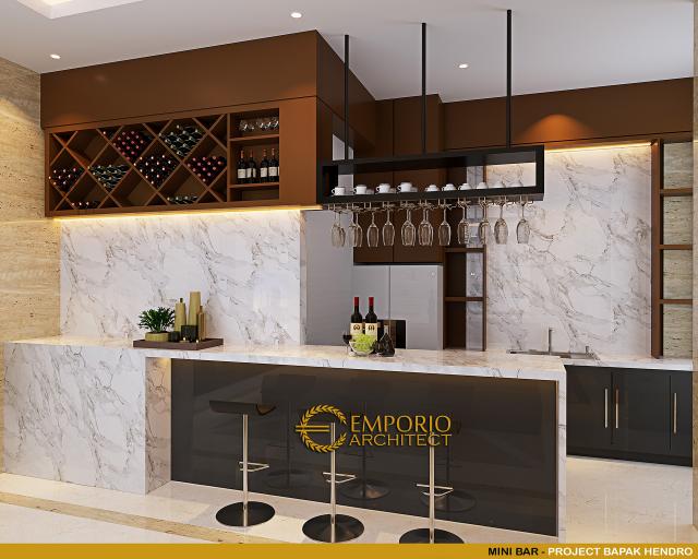 Desain Mini Bar Rumah Modern Kontemporer 4 Lantai Bapak Hendro di Tangerang