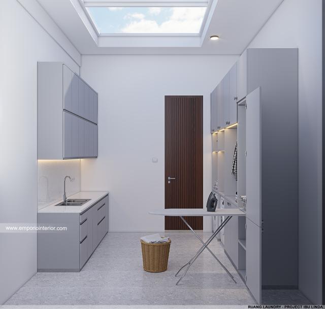 Desain Ruang Laundry Modern 4 Lantai Ibu Linda di Kotabaru Parahyangan, Bandung