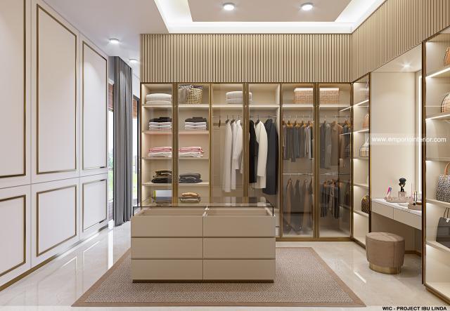 Desain Walk In Closet Modern 4 Lantai Ibu Linda di Kotabaru Parahyangan, Bandung