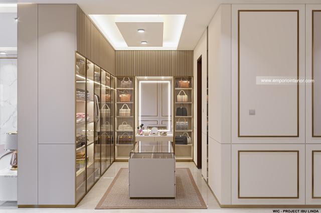 Desain Walk In Closet Modern 4 Lantai Ibu Linda di Kotabaru Parahyangan, Bandung