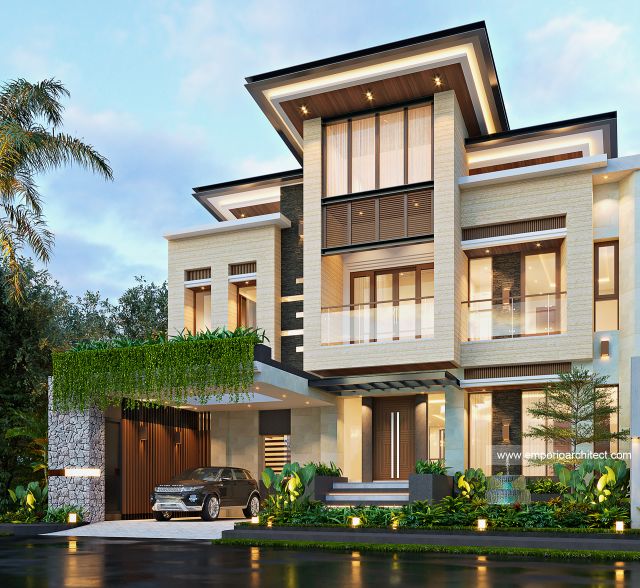 Gambar 1 Desain Rumah Modern 4 Lantai Bapak CRT di  NTT (Nusa Tenggara Timur)