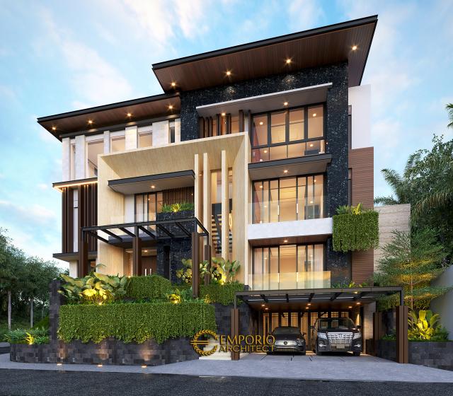 Desain Rumah Modern 4 Lantai Bapak Michael di BSD, Tangerang Selatan, Banten