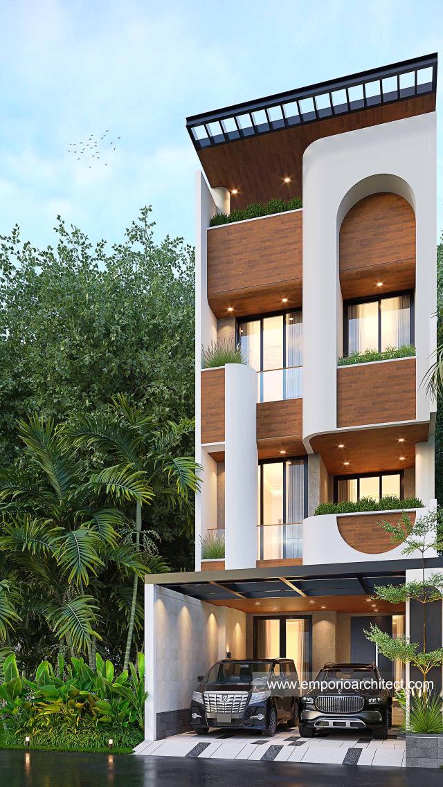 Gambar 3 Desain Rumah Modern 4 Lantai Ibu FR di  Tebet, Jakarta Selatan