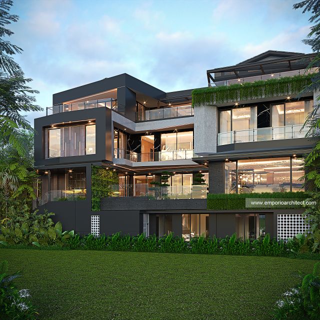 Gambar 3 Desain Rumah Modern 4 Lantai Ibu A 1904 di  BSD, Tangerang Selatan