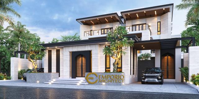 Desain Rumah Modern 4 Lantai Mr. Qasem di Arab Saudi - Tampak Depan