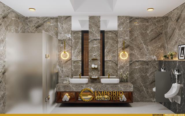 Desain Bathroom Rumah Modern 4 Lantai Mr. Qasem di Arab Saudi