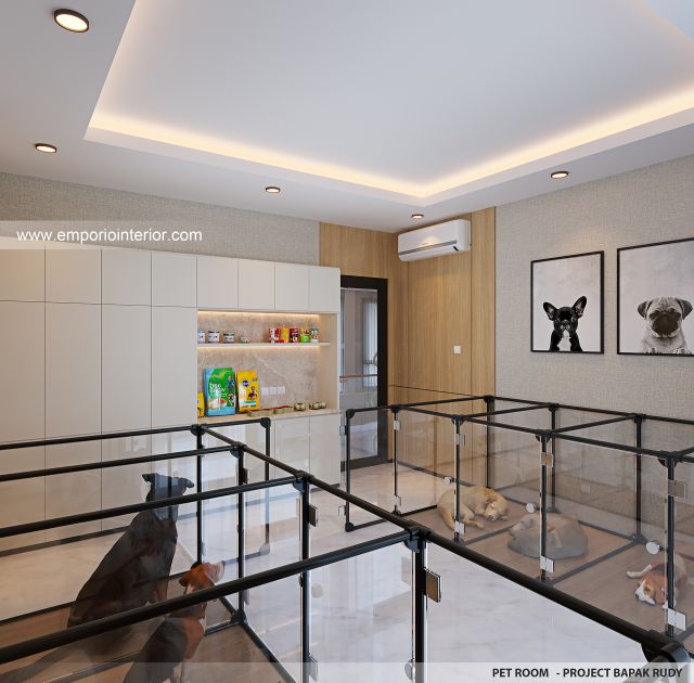 Desain Pet Room Rumah Modern 4.5 Lantai Bapak RSH di PIK, Jakarta Utara