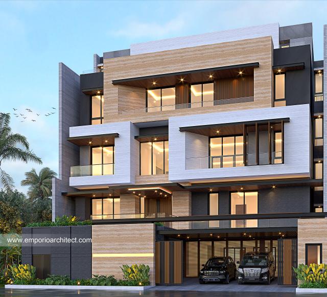 Gambar 1 Desain Rumah Modern 4.5 Lantai Bapak RSH di  PIK, Jakarta Utara