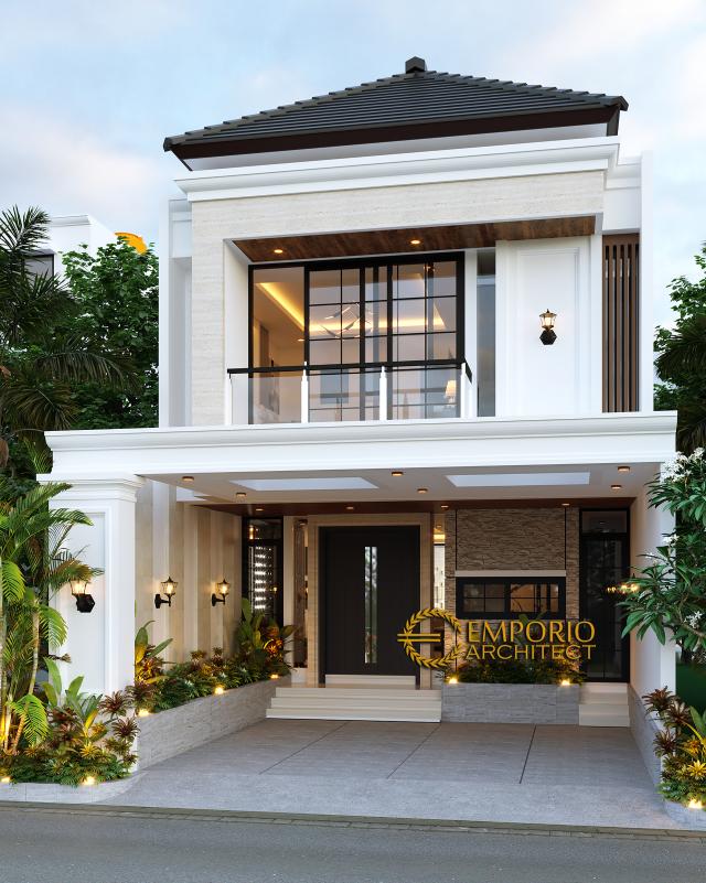 Desain Rumah Modern Classic 2.5 Lantai Bapak Dwi di  Jakarta Selatan