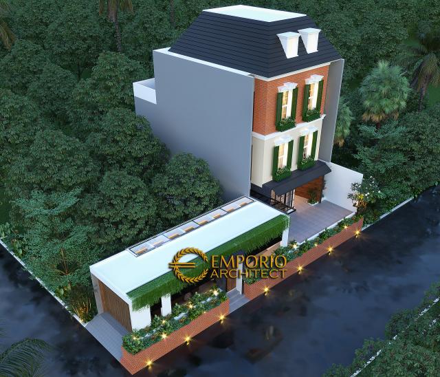 Desain Master Plan Rumah Modern Classic 4.5 Lantai Ibu Santi di Jakarta Selatan