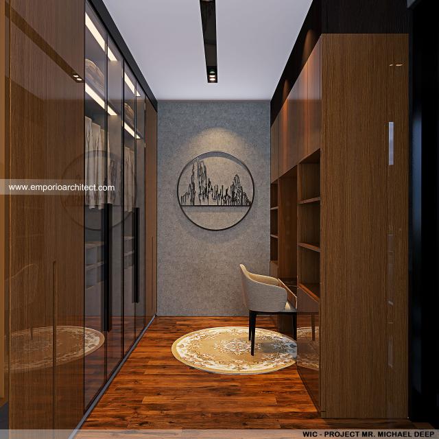 Desain Walk In Closet Rumah Modern Industrial 2 Lantai Mr. MD di Jember, Jawa Timur