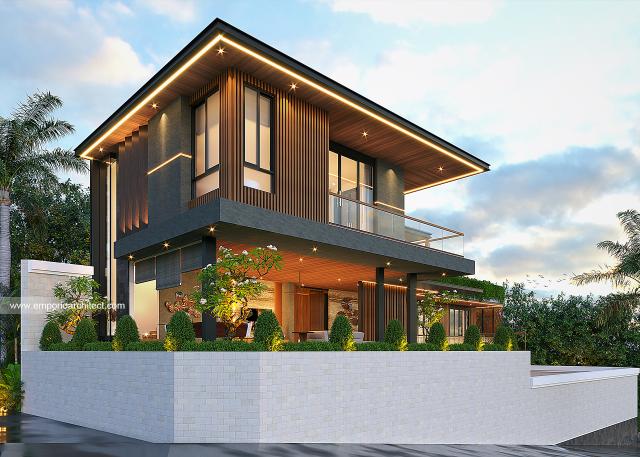 Gambar 3 Desain Rumah Modern Industrial 2.5 Lantai Bapak BYN 1396 di  Bali