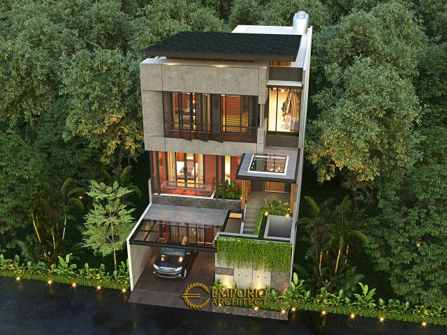 Desain Master Plan Rumah Modern Industrial 3 Lantai Bapak Fadil di Tangerang Selatan, Banten