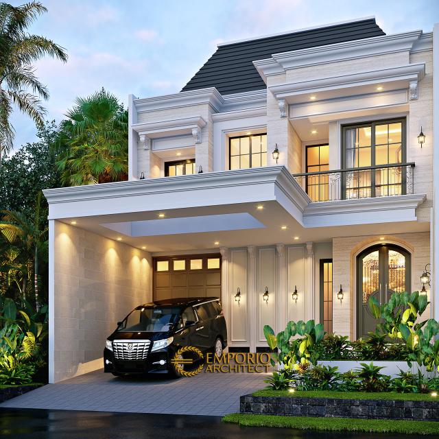 Gambar 1 Desain Rumah Modern Klasik 2 Lantai Ibu Zerli di  Jakarta