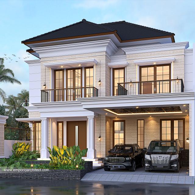 Desain Rumah Modern Klasik 2 Lantai Bapak SHL 1421 di  Bekasi