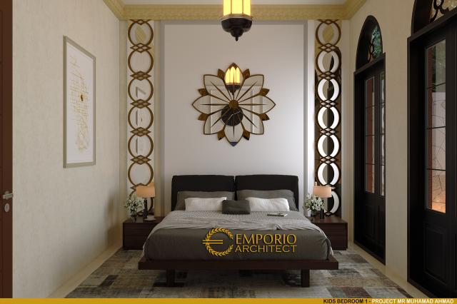 Desain Kamar Tidur Anak Rumah Moroccan Style 1.5 Lantai Bapak M. Ahmad di Cirebon, Jawa Barat