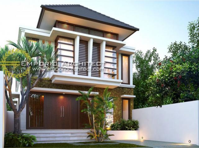 Gambar 1 Desain Rumah Villa Bali 2 Lantai Bapak Nawan di  Bali