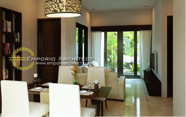 Desain Interior Rumah Villa Bali 1 Lantai Bapak Putra Depok di Depok