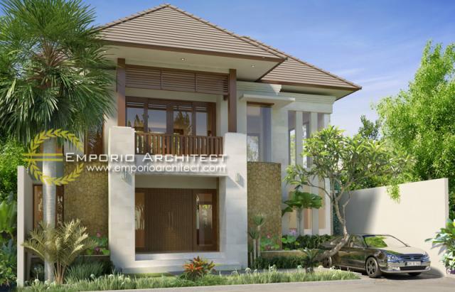 Desain Exterior 2 Rumah Villa Bali 2 Lantai Ibu Rhona Yunita di Jimbaran, Bali