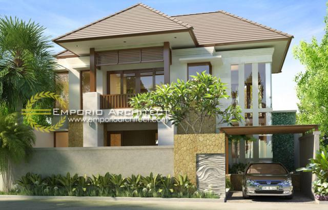 Gambar 2 Desain Rumah Villa Bali 2 Lantai Ibu Rhona Yunita di  Jimbaran, Bali