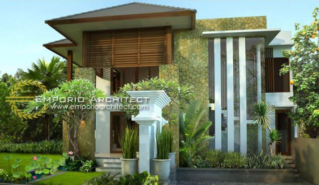 Desain Rumah Villa Bali 2 Lantai Bapak Tri Widana di Bali