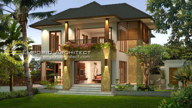 Gambar 2 Desain Rumah Villa Bali 2 Lantai Bapak Tri Widana di  Singaraja, Bali