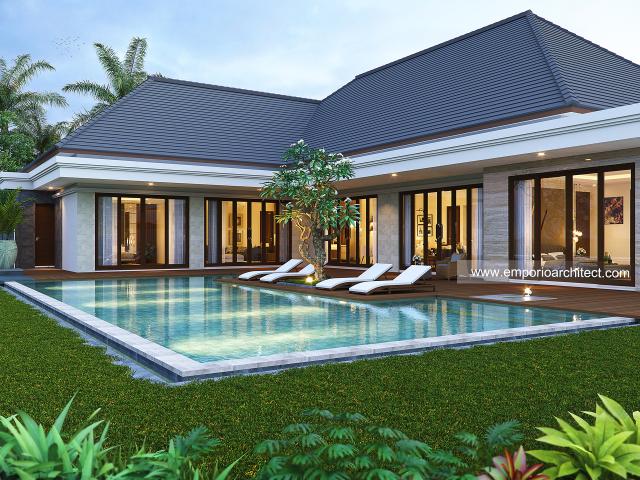 Gambar 3 Desain Rumah Villa Bali 1 Lantai Bapak BNY 1178 di  Gorontalo