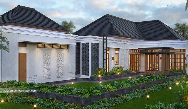 Gambar 3 Desain Rumah Villa Bali 1 Lantai Ibu RSE 1385 di  Bengkulu