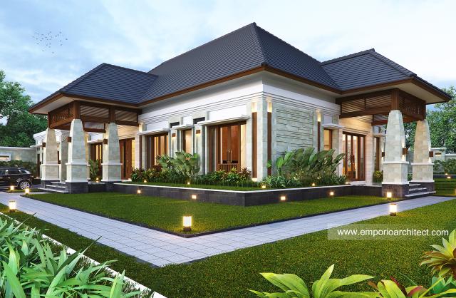 Gambar 2 Desain Rumah Villa Bali 1 Lantai Ibu ASH 1120 di  Pangkalan Bun, Kalimantan Tengah