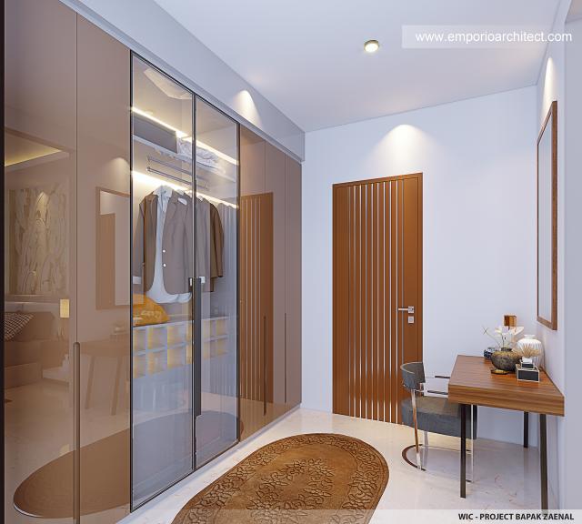 Desain Walk In Closet Rumah Villa Bali 1 Lantai Bapak Zaenal di Cilacap, Jawa Tengah