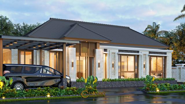 Gambar 2 Desain Rumah Villa Bali 1 Lantai Ibu Fenny di  Jakarta