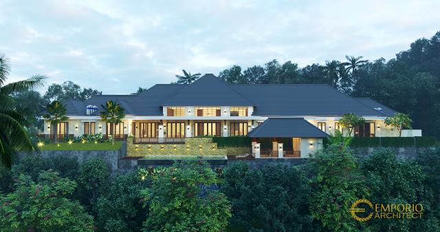 Desain Exterior 5 Rumah Villa Bali 1 Lantai Mr. D di Bukittinggi, Sumatera Barat