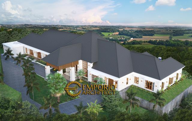 Desain Exterior 7 Rumah Villa Bali 1 Lantai Mr. D di Bukittinggi, Sumatera Barat