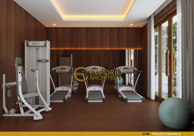 Desain Gym Area Rumah Villa Bali 1 Lantai Mr. D di Bukittinggi, Sumatera Barat