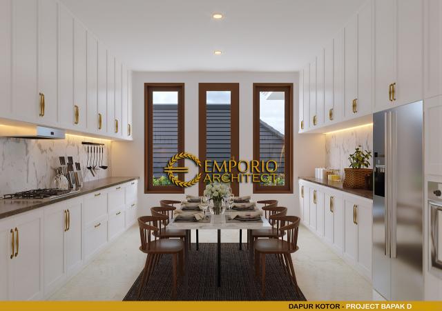 Desain Dapur Kotor Rumah Villa Bali 1 Lantai Mr. D di Bukittinggi, Sumatera Barat