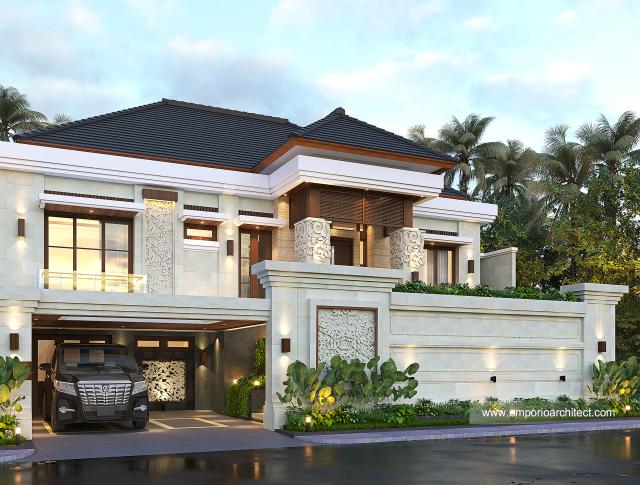 Desain Rumah Villa Bali 1.5 Lantai Bapak dr. Rudi di  Jambi