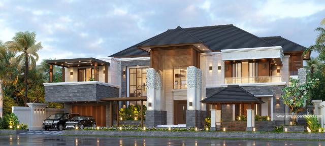 Desain Rumah Villa Bali 2 Lantai Bapak BKT 1212 di  Yogyakarta