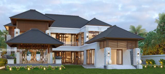 Gambar 3 Desain Rumah Villa Bali 2 Lantai Bapak BKT 1212 di  Yogyakarta