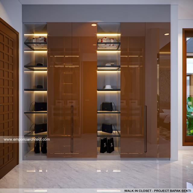 Desain Walk In Closet Rumah Villa Bali 2 Lantai Bapak BKT di Yogyakarta