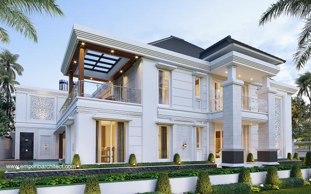 #homeexteriordesign - Mr. Ferry Villa Bali House 2 Floors Design - Pekanbaru, Riau - Code 17671