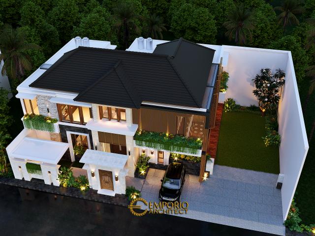 Desain Master Plan Rumah Villa Bali 2 Lantai Bapak Anang di Yogyakarta